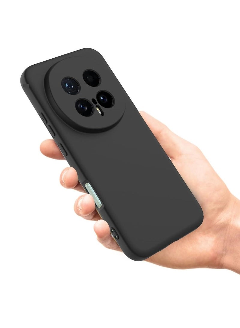 جراب حماية لهاتف Honor Magic 8 Pro، مصنوع من السيليكون المرن الناعم، بتصميم نحيف، وغطاء خلفي من مادة TPU سوداء غير لامعة، مع حماية للكاميرا، مصمم خصيصًا لهاتف Honor Magic 8 Pro 5G. - Image 1